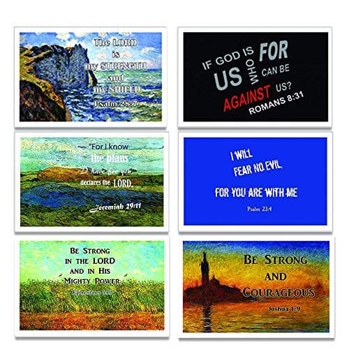 Christian Inspirational Postcards - Be Strong Bible Verse NIV Theme (30-Pack)