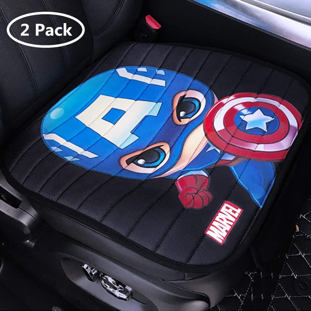 ABYED Captain America Car Seat Covers Protector 2pcs,Universal Fit,Used Four Seasons