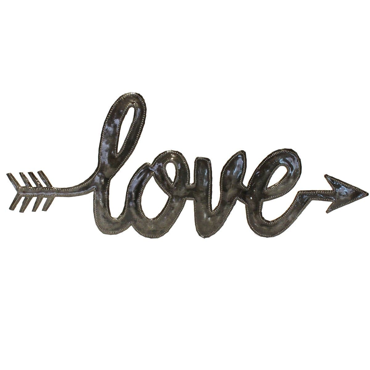 Fair Trade Love Arrow Wall Metal Art from Haiti