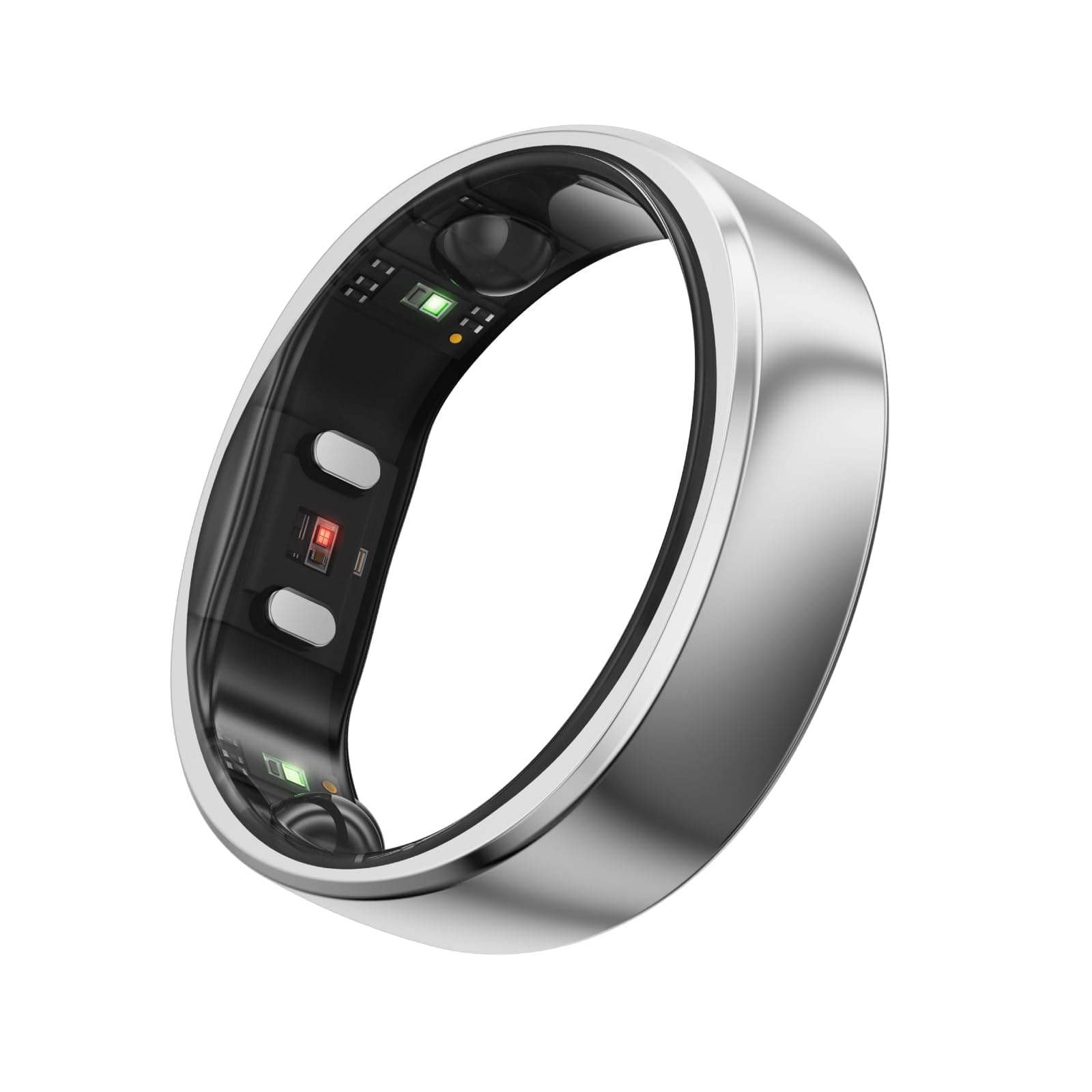 Gen 2, World’s First Smart Ring with Sleep Apnea Monitoring, No APP Subscription, 12-Day Battery Life, Stress/Heart Rate/Women's Health Tracker, Android & iOS Compatible (Silver, Size 12)