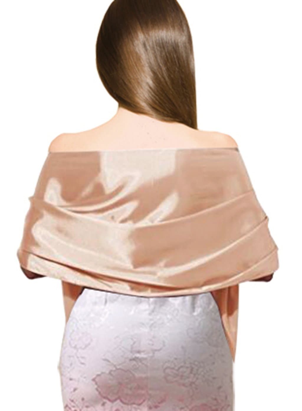 LHY Costumes Satin Shawl Wrap For Wedding/Evening Party (Champagne)