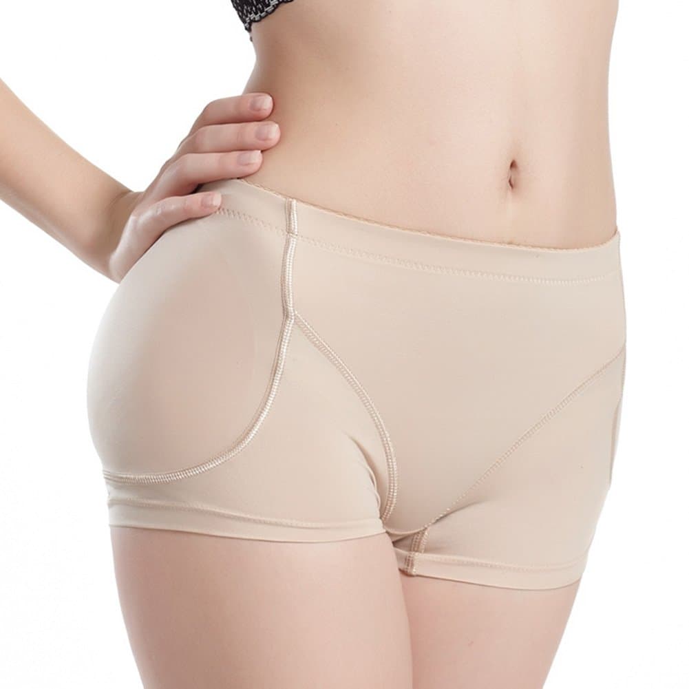 Women's Padded Seamless Underwear Butt Hip Enhancer Panties Boy Shorts
