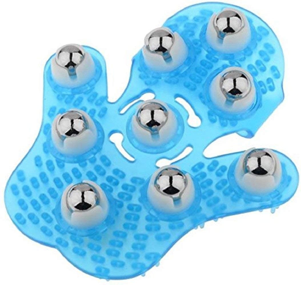 Krupalu Body Massage Glove 360 Roller Ball Ceulite Beauty Body Care - 1 Pc (Multi Color)