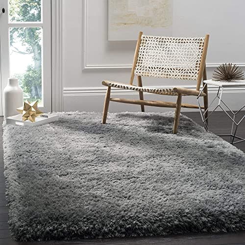 Cambik Anti Skid Runner Soft Microfiber Rug Bedroom Bathroom Home Entrance Floormat Room Kitchen Washable Water Absorbent Carpet (Grey, Microfiber, 4X6 Feet)