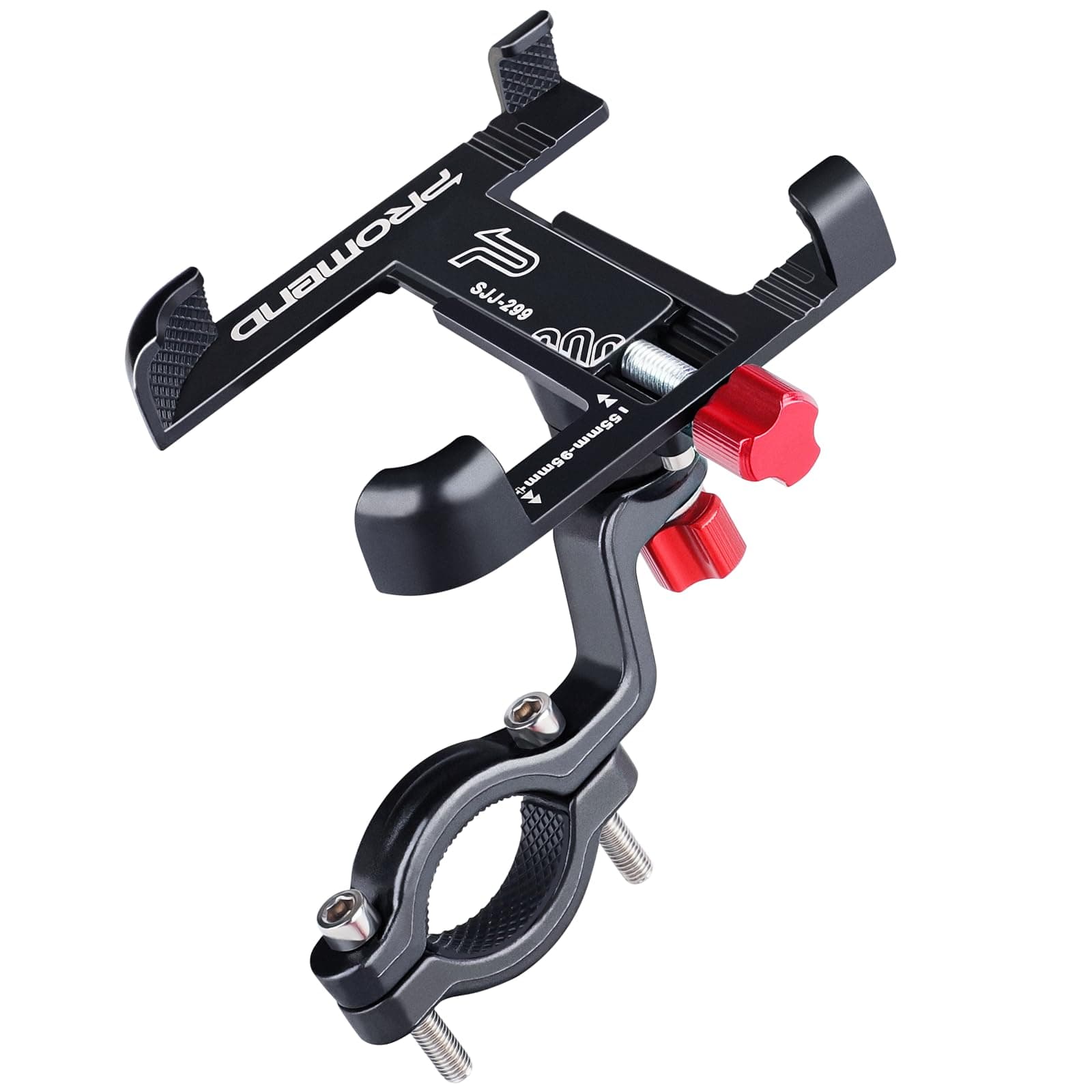 Ralos Bike Phone Mount, Aluminum Motorcycle Cellphone Holder, Mountain Bicycle Handlebar Cell Phone Clamp, Scooter Phone Clip for iPhone 16 Pro Max, 15 14 13 12 Mini, Samsung