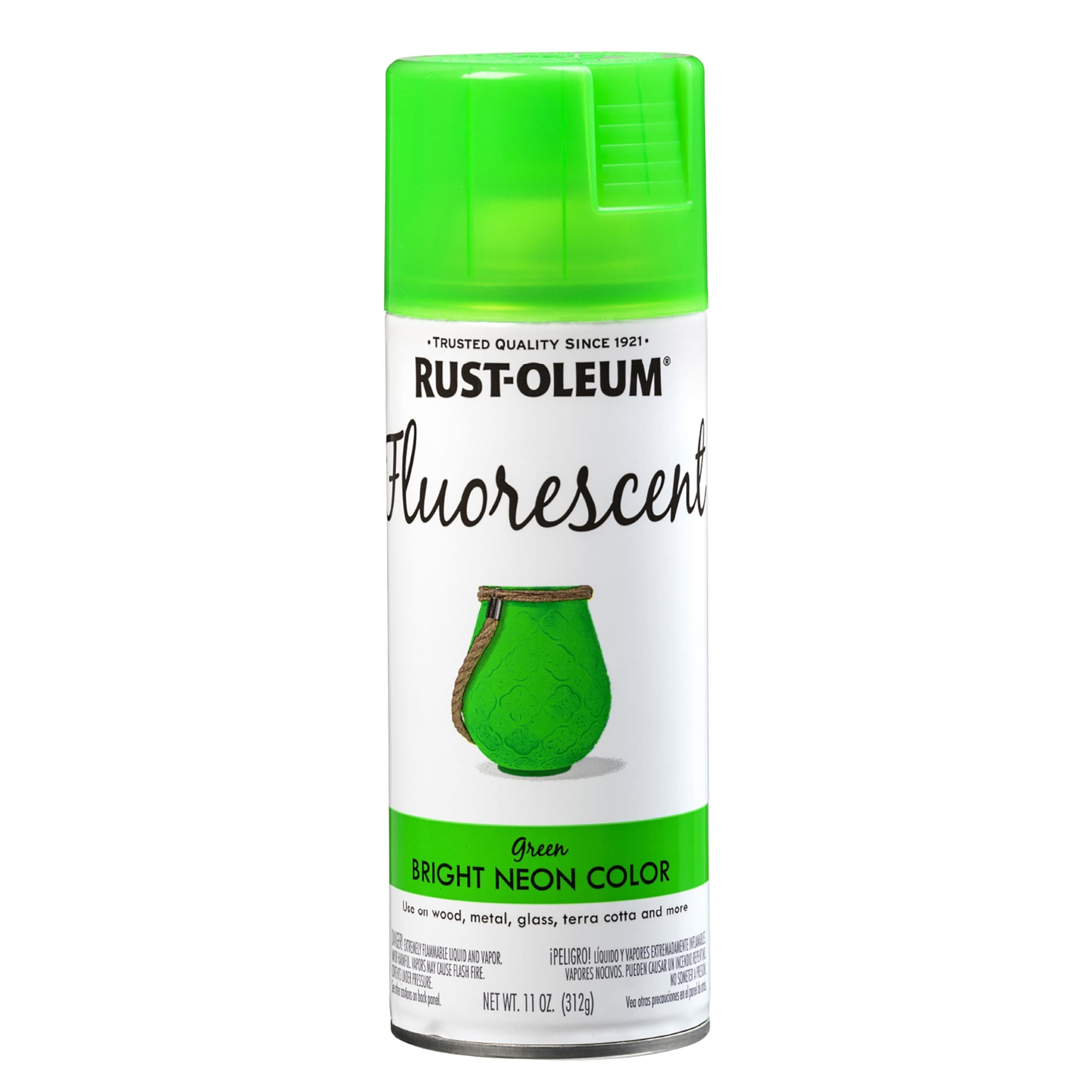 Rust-Oleum 342417 Specialty Fluorescent Spray Paint, 11 oz, Green