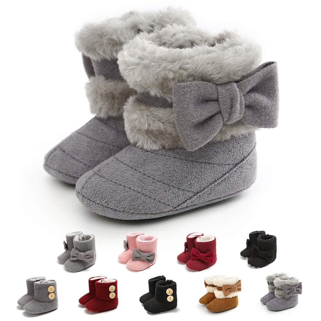 Infant Boots Winter Baby Girl Shoes Soft Sole Anti-Slip Toddler Snow Warm Prewalker Newborn Boots