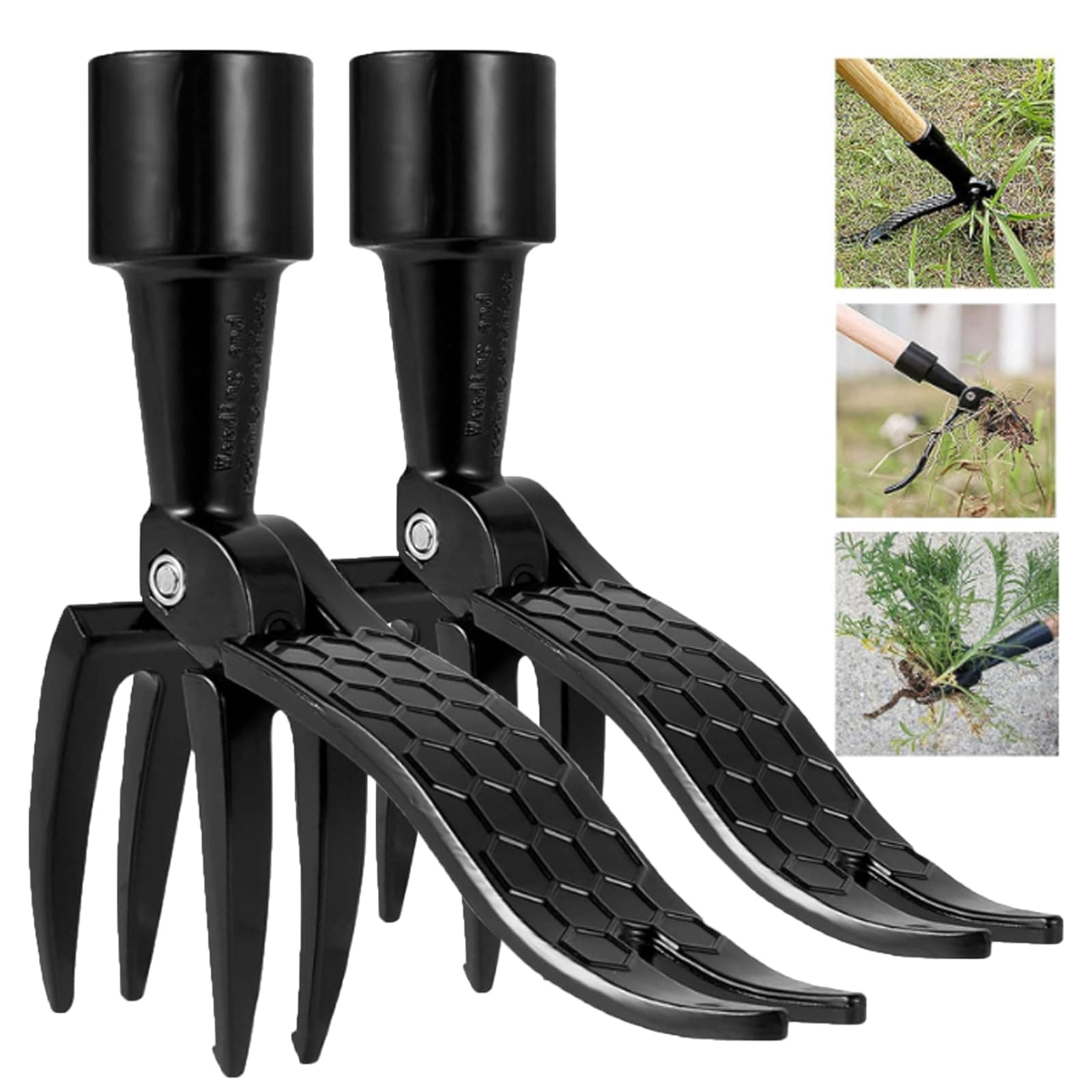 Parameter Weed Tool, Parameterh Detachable Stand up Weed Puller, Weed Puller Tool Stand up Heavy Duty, 2024 New Detachable Weed Puller for Long Handle, No Bend Weed Remover Accessories (2pcs)