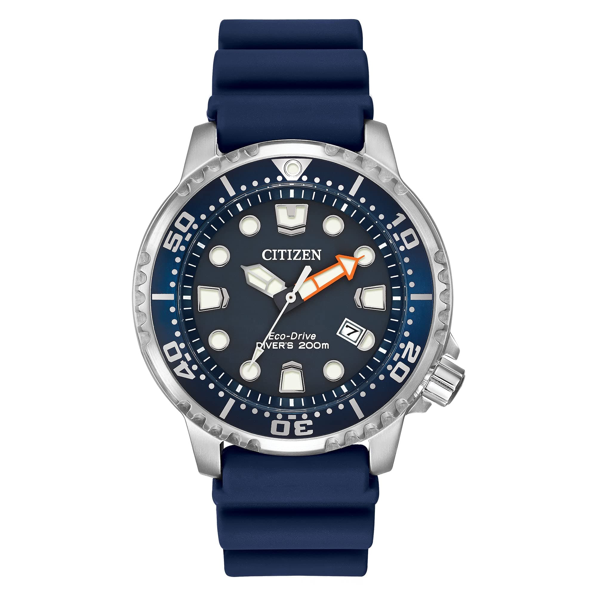 Promaster Dive Eco-Drive Watch, 3-Hand Date, ISO Certified, Luminous Hands and Markers, Rotating Bezel