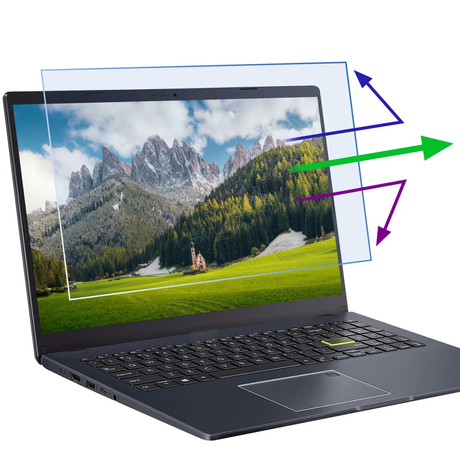 2 Pcs 17.3 Inch Anti Blue Light Screen Protector, Reduce Eye Strain Matte Anti Glare Computer Screen Cover, Blue Light Blocking Screen Protector for HP/Lenovo/Dell/ASUS/Acer/Samsung 17.3’’ with 16:9