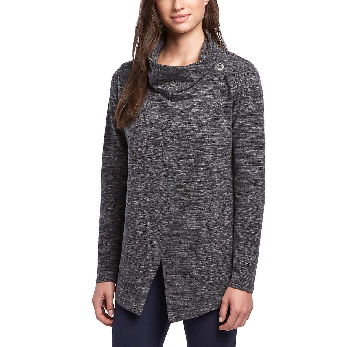 Danskin Women's French Terry Bliss Wrap Sweater