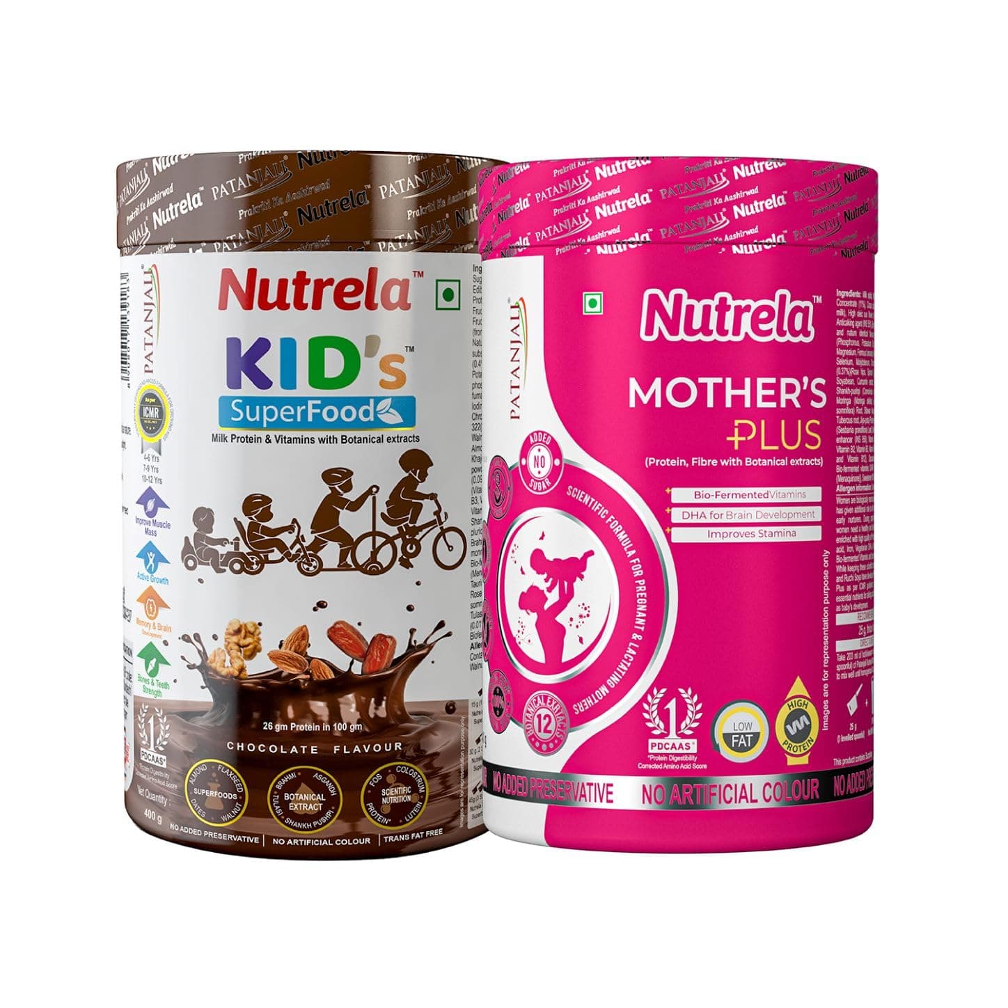 Nutrela Combo Kids Superfood & Motherplus Supplement