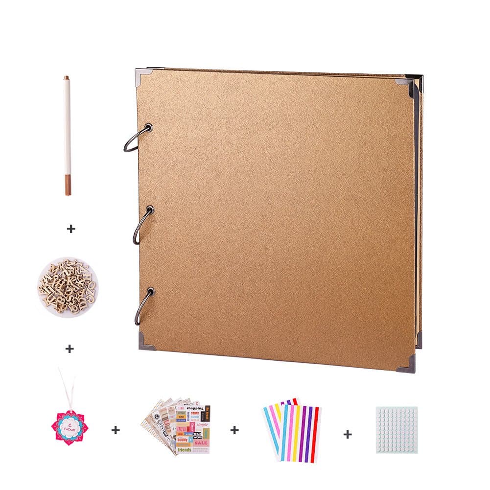 FaCraft 12x12 Scrapbook Album and Accessories (Gold)