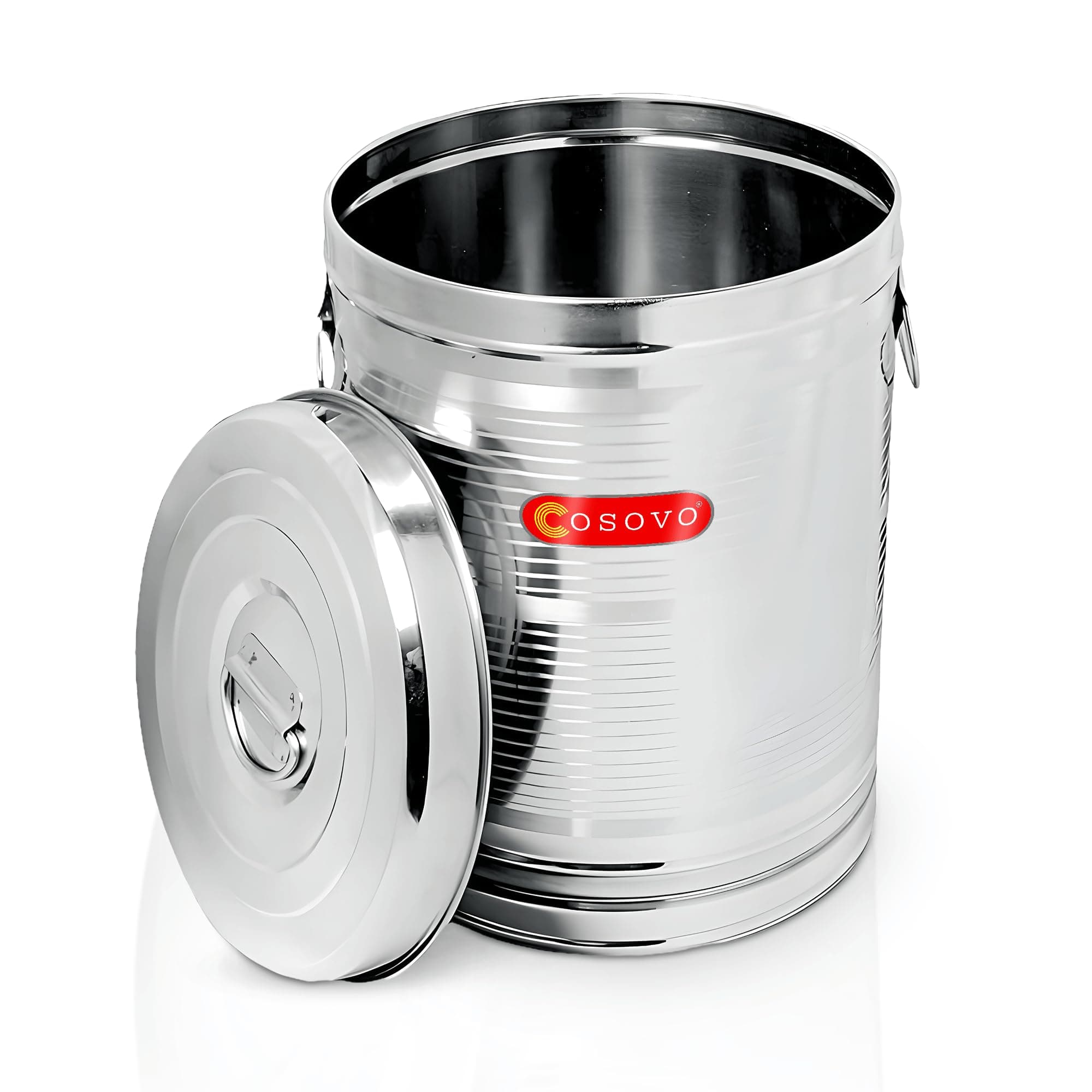 COSOVO® Steel Rice Storage Container 20 KG | Steel Storage Box Drum | Kothi | Container | Dibba | Drum for Kitchen Storage, (10-100 Kg)