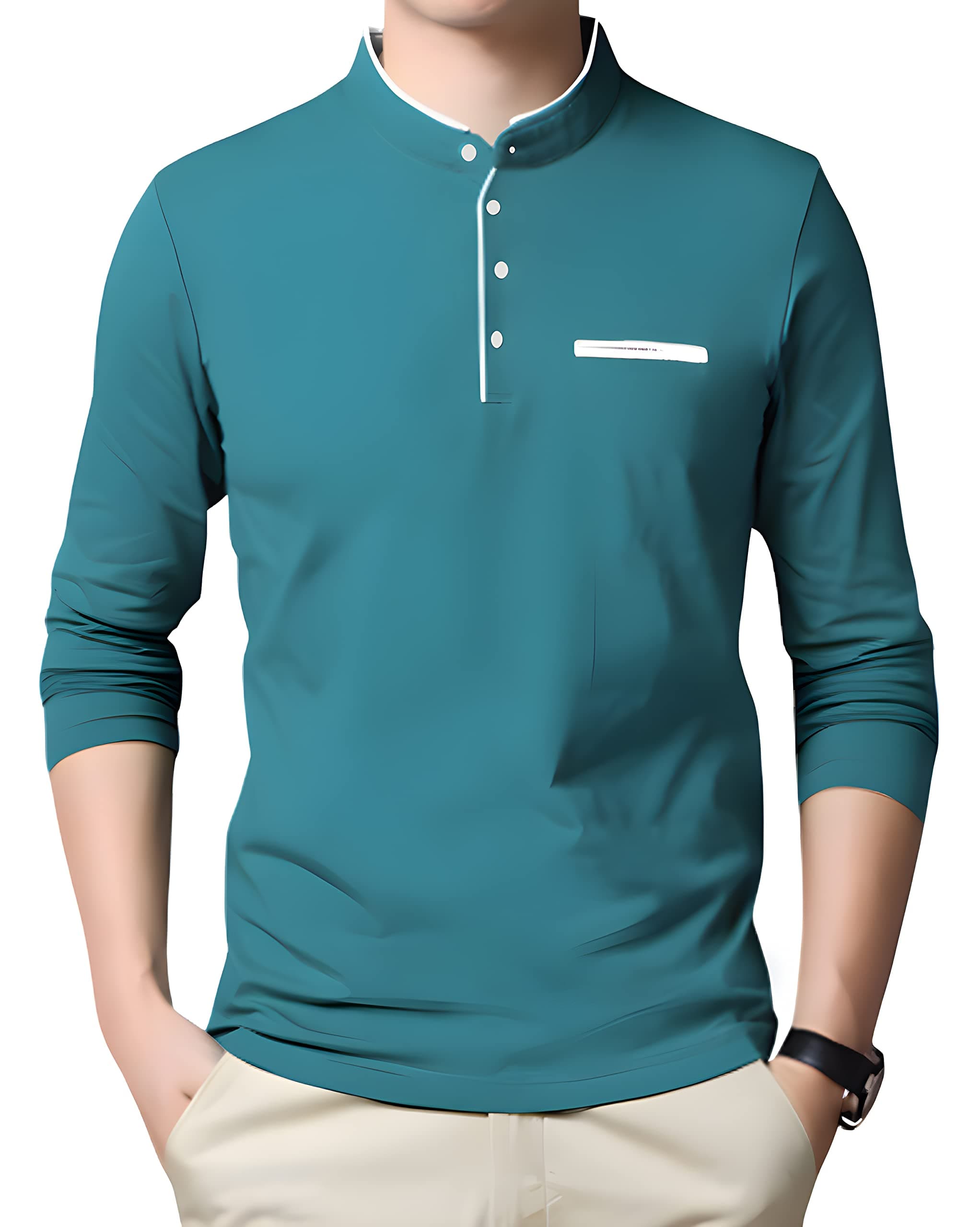 AUSK Men T-Shirt with Full Sleeve Cotton Blend Fabric