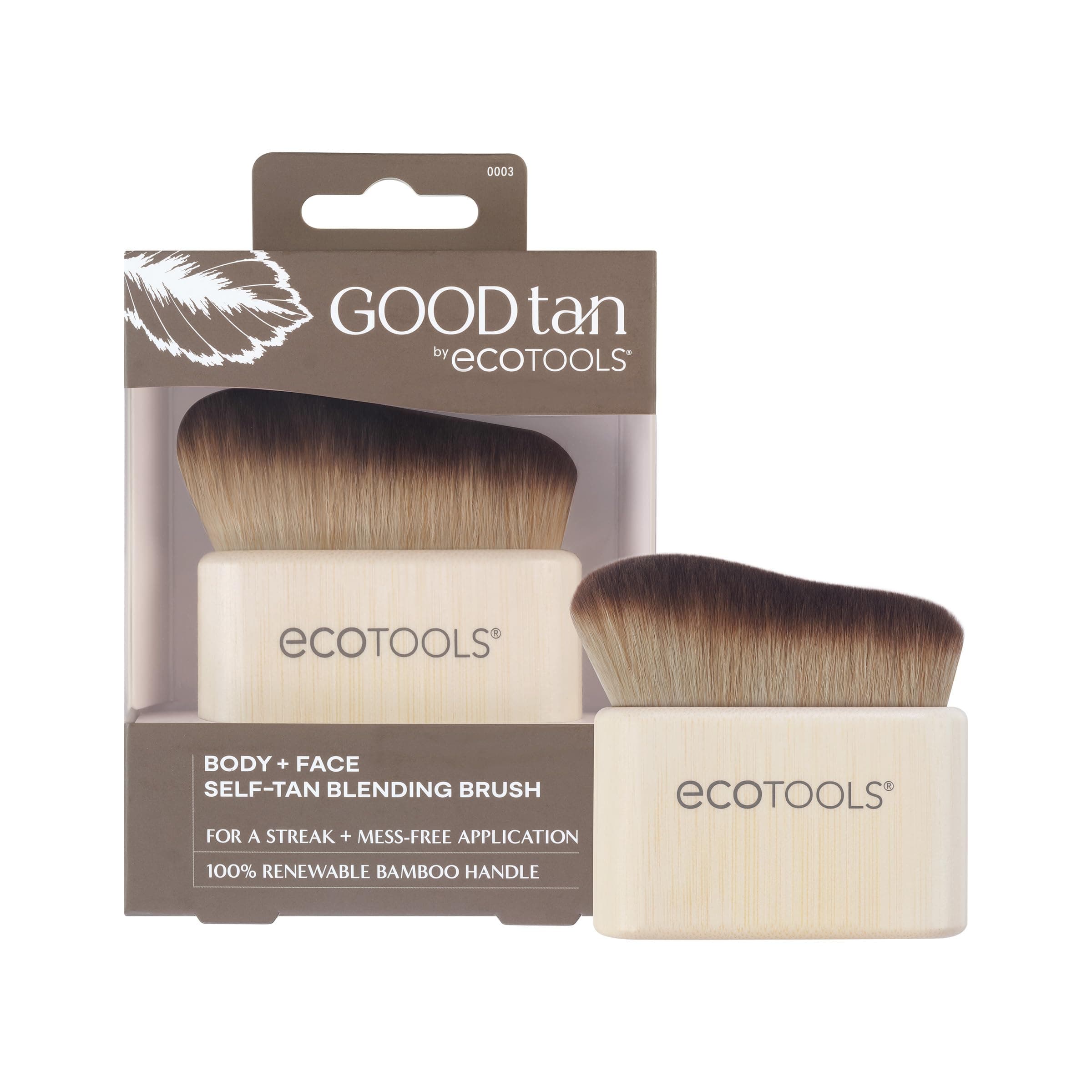 EcoTools Body + Face Self-Tan Blending Brush, Kabuki Brush For Applying Self Tanner, Sunless Tanner Blending Brush, Eco Friendly, Vegan, & Cruelty Free 1 Count