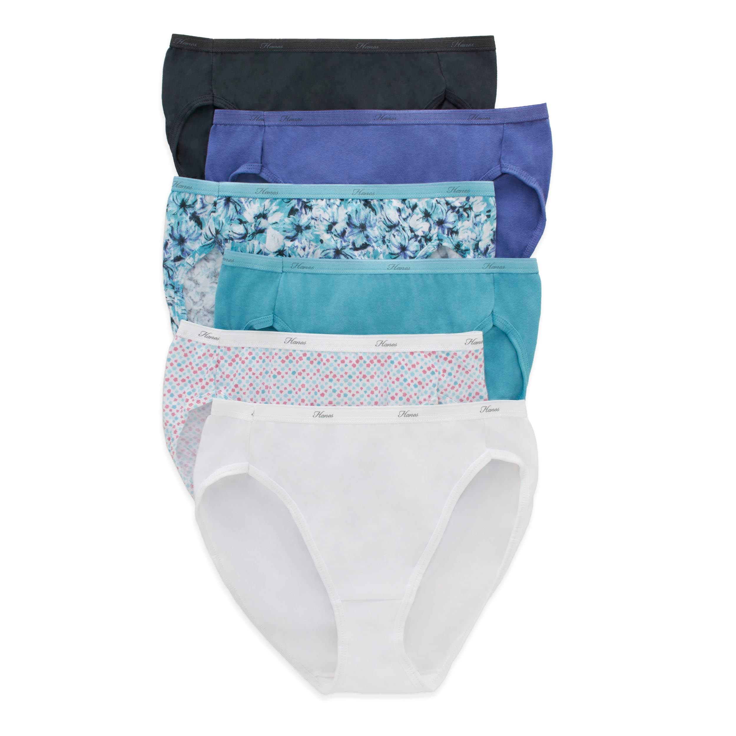 Hanes Women's Pw43as 10 Pack Cotton Hi Cut Panty (pack of 10)