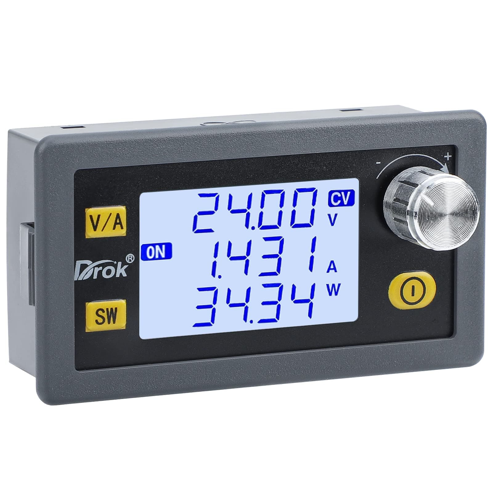 Buck Boost Converter, DC 6.0-36V to 0.6-36V 5A 80W Adjustable Voltage Regulator LCD Display 6V 9V 12V 24V 36V Power Supply Module, CC CV Step Up Step Down Voltage Stabilizer for Car RV Golf Cart