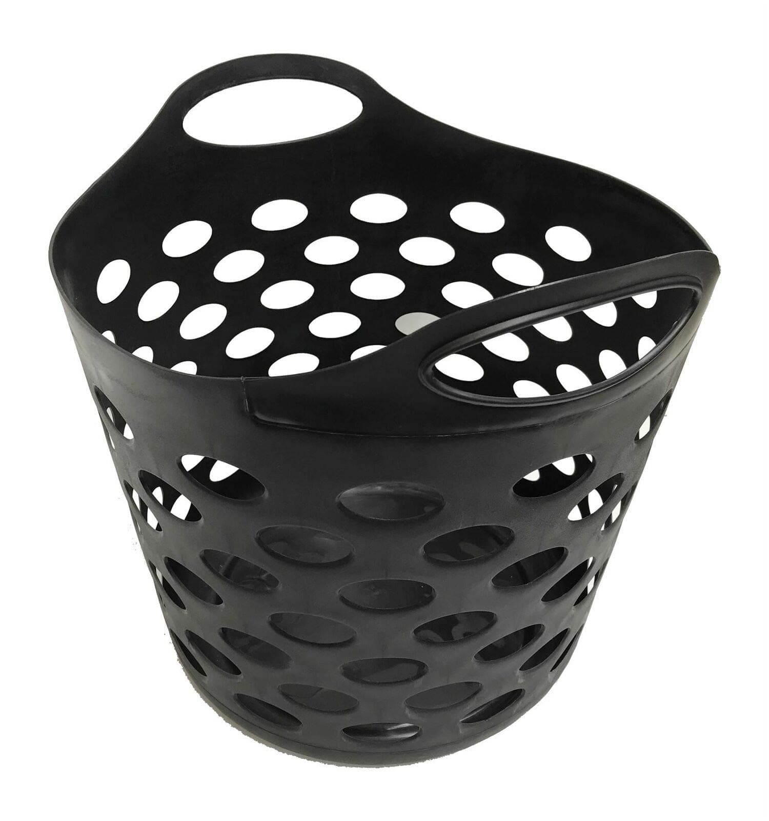 CH Washing Basket 30 Litre Laundry Clothes Hamper Storage Bin Organiser Flexible (Black)