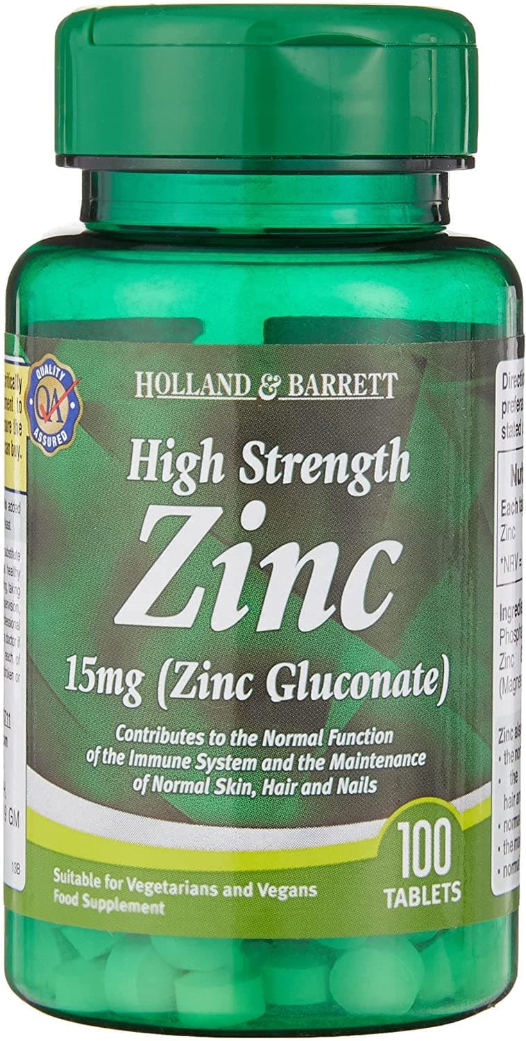 Holland & Barrett High Strength Zinc Gluconate (15mg)