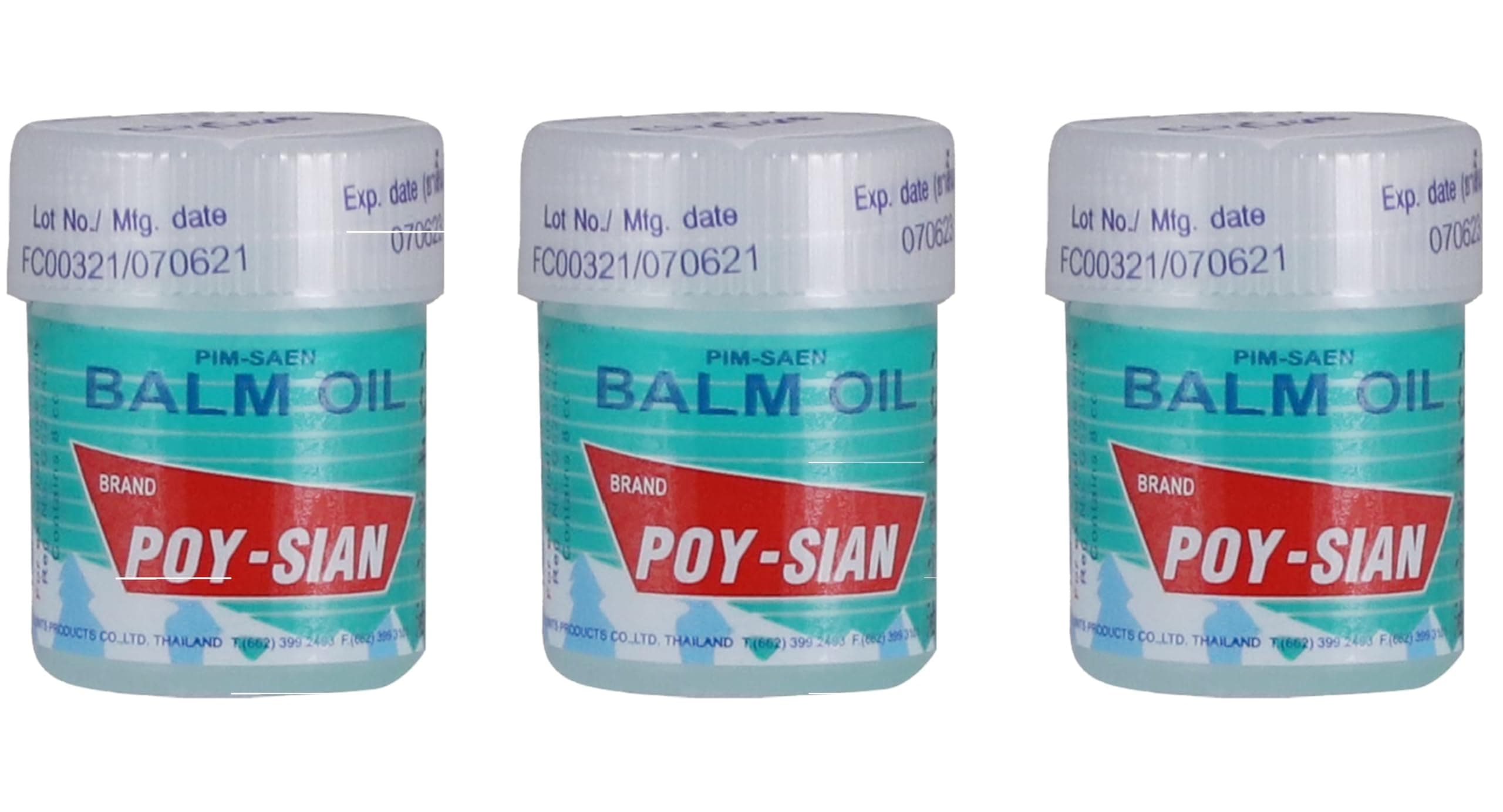 Poy Sian Pim-saen Balm Oil, Pack of 3