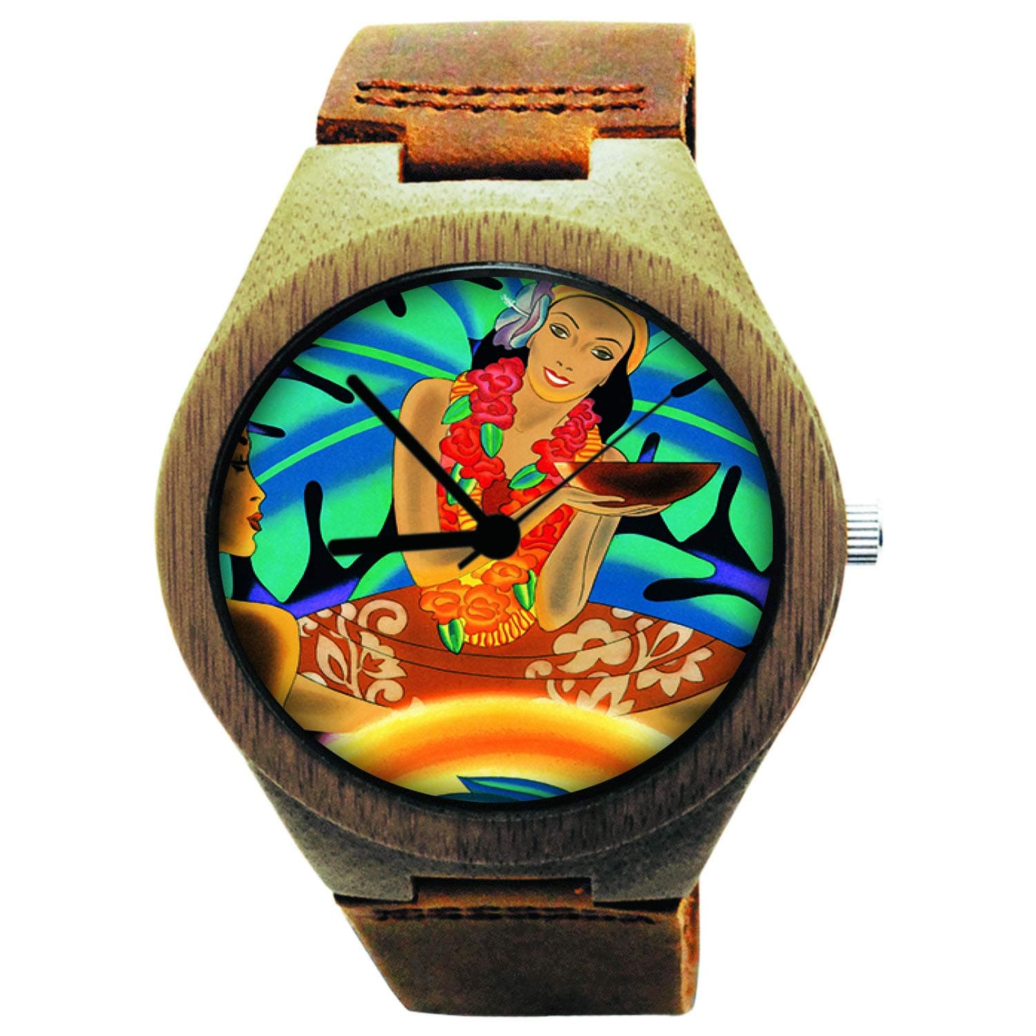 Hawaiian Picture Wood Watches