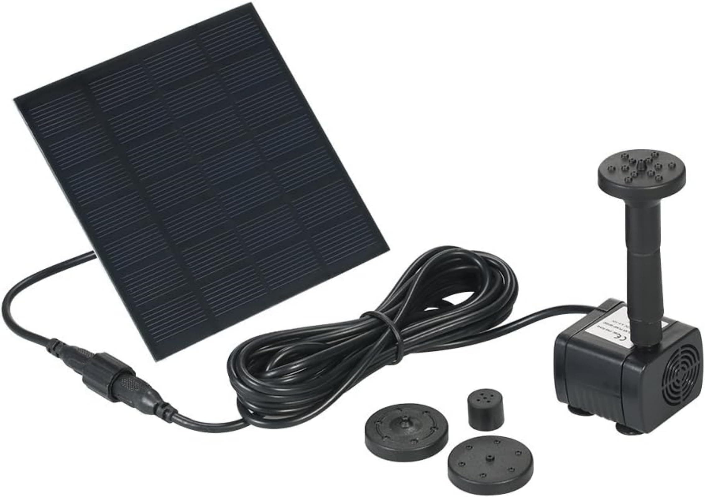 Decdeal Solar Powered Water Pump Solar Pond Pump Upgraded Submersible Fountain Pump for Bird Bath 170L/H