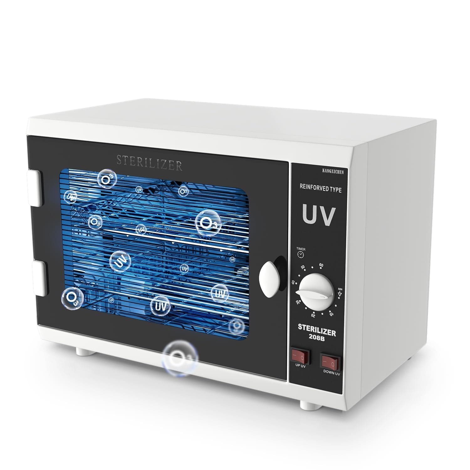 UV Sterilizer Cabinet. Dual Lamp Ultraviolet Disinfection Cabinet with Timer Setting, Suitable for Sterilization and Disinfection of Various Items