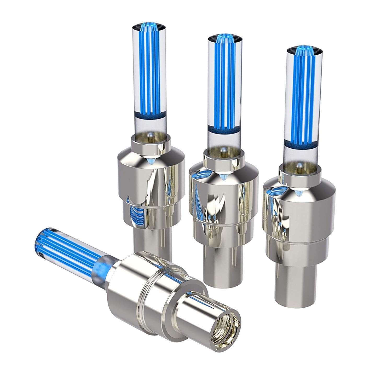 uiphgjwexzv LED Bike Wheel Light, Waterproof Bicycle Wheel Tire Value Cap Light for Front & Rear Wheel (Blue)