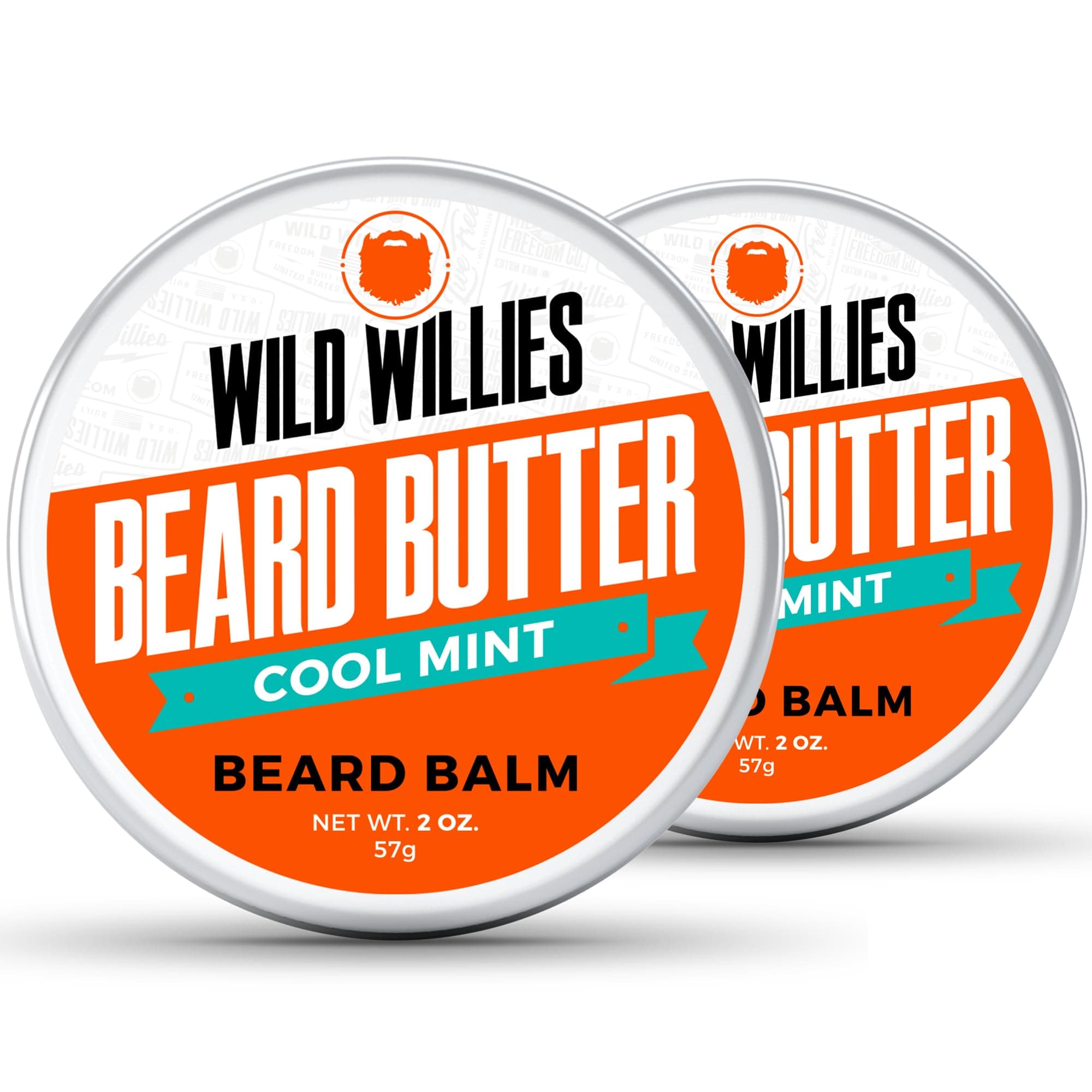 Premium Beard Balm Leave-In Conditioner Natural, Organic Ingredients Promote Fast Beard Growth, Removes Itch & Dandruff - Beard Butter Restores Moisture - 2qty 2 Oz, Cool Mint Scent