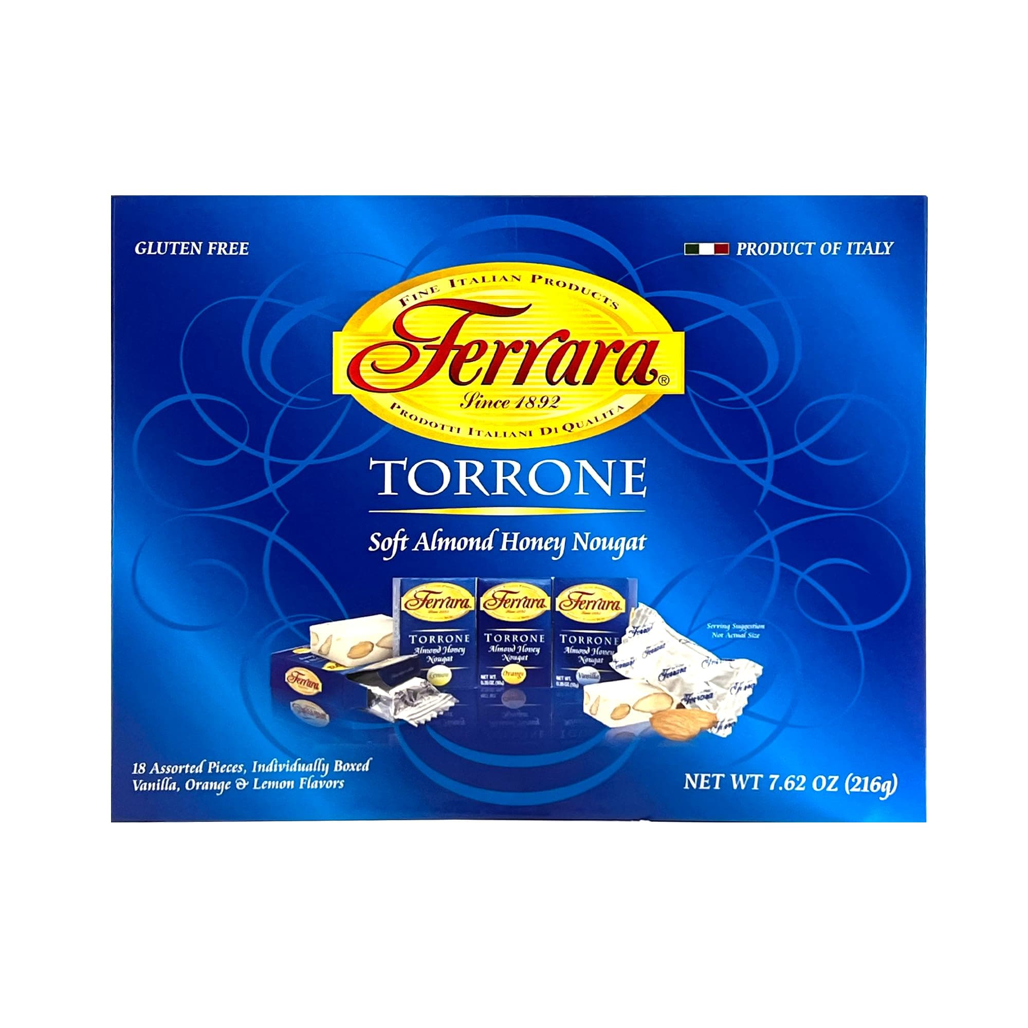 Ferrara Traditional Italian Torrone 7.62 oz (180g) 18 pieces