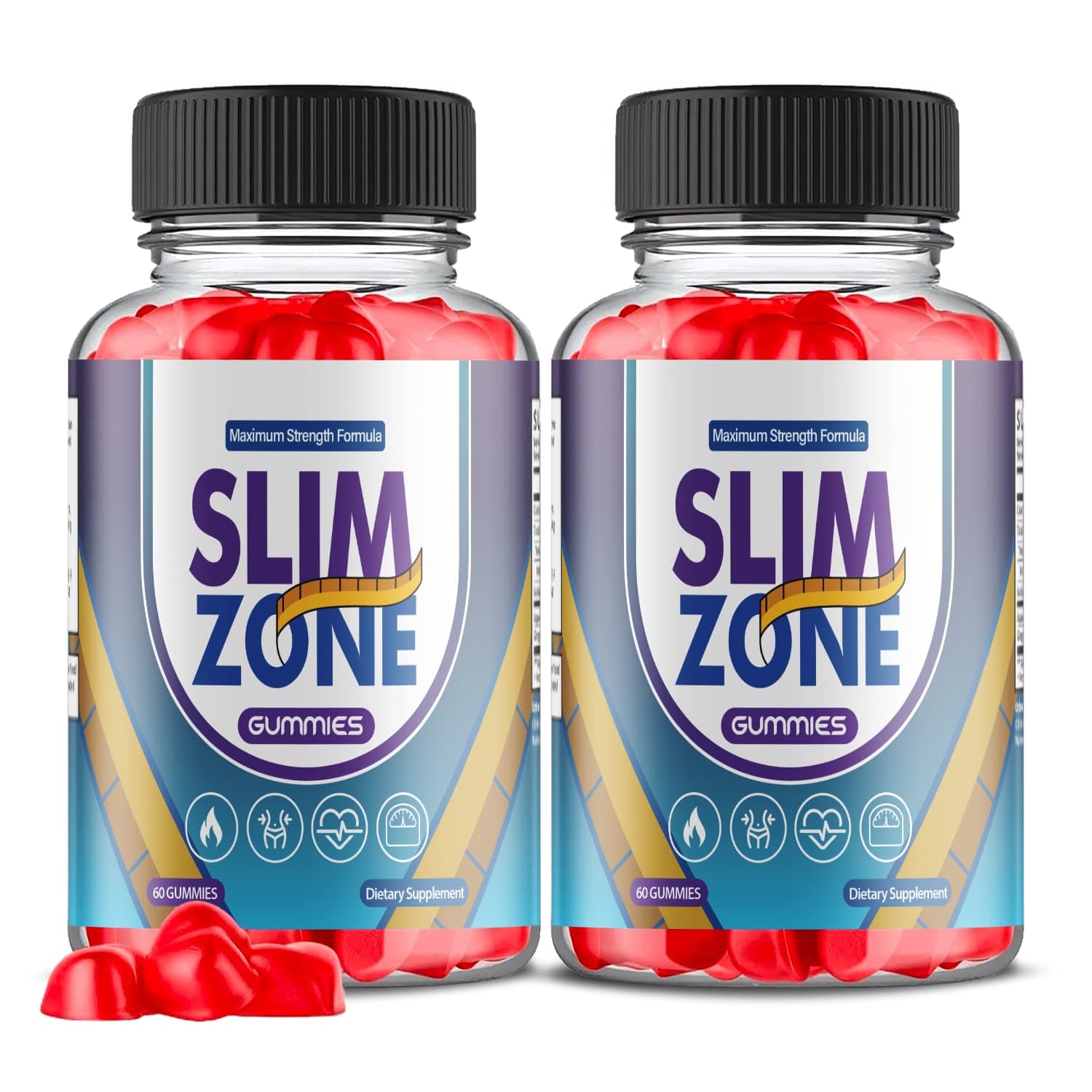 Slim Zone Keto Gummies - Slim Zone Keto ACV Gummies, Slim Zone Keto Ketosis Gummies with Apple Cider Vinegar - Vegan, Non GMO - Advanced Formula Ketogenic Supplement (2 Pack)