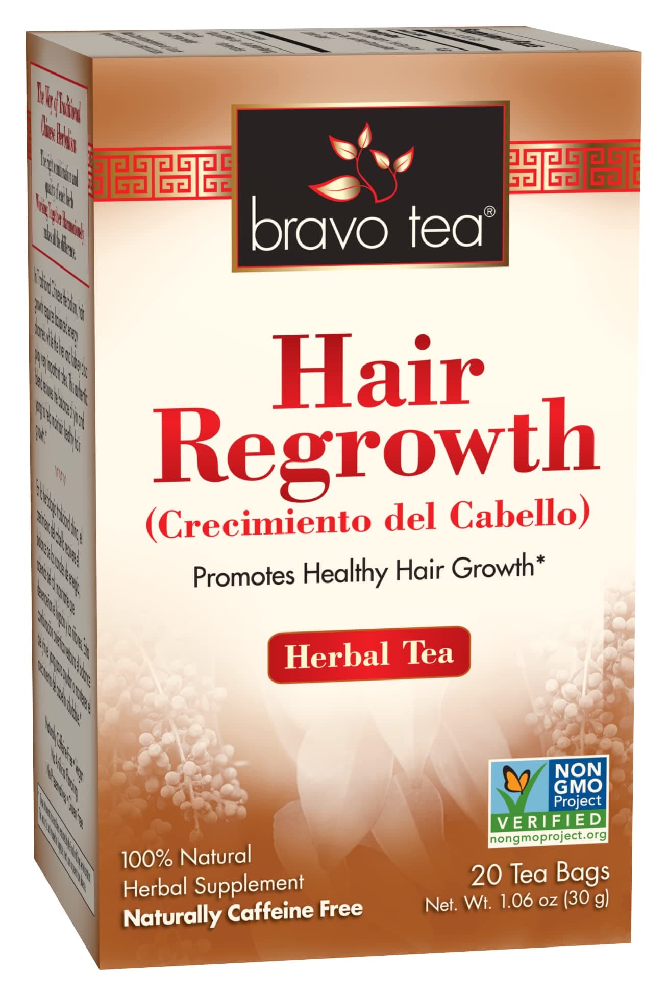 Hair Regrowth Herbal Tea Caffeine Free, 20 Tea Bags