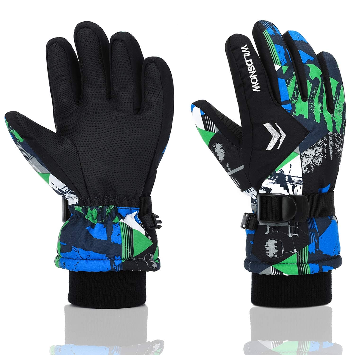 Ski Gloves, 100% Waterproof Warm Snow Gloves for Mens, Womens, and Kids