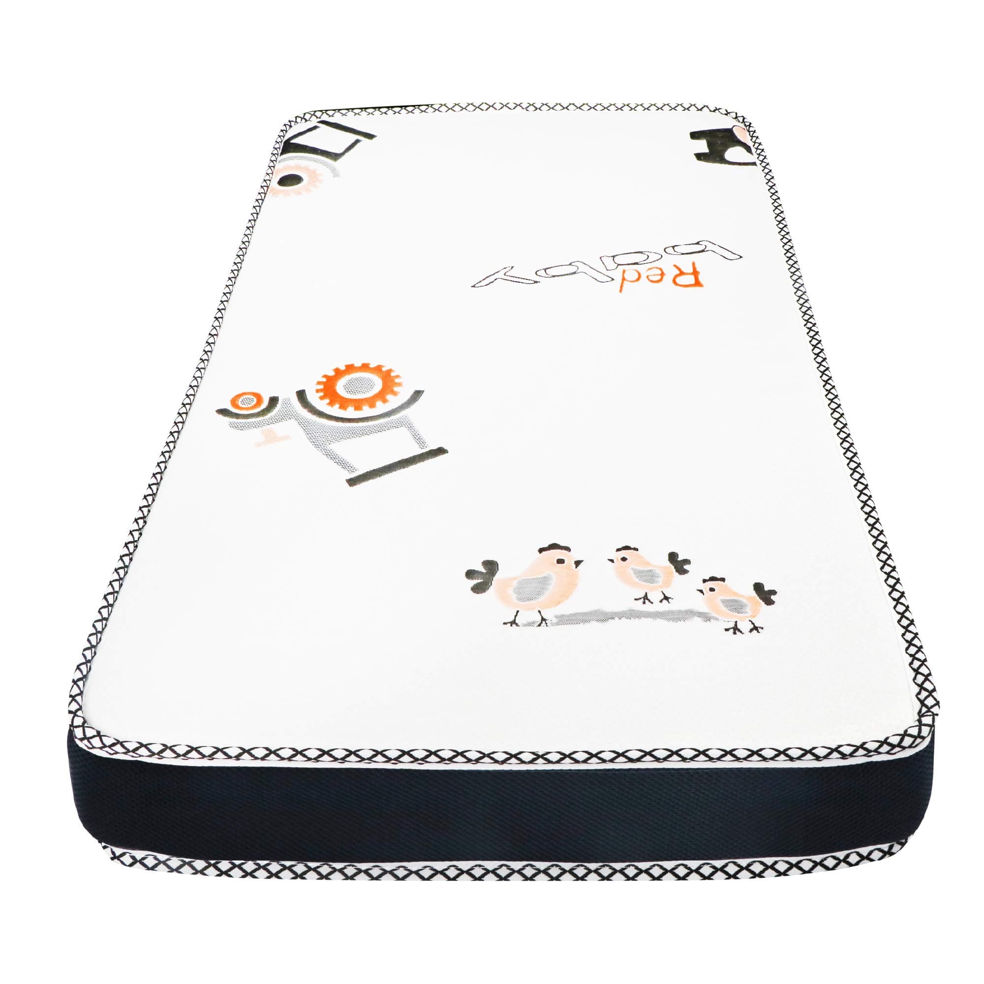 The Moon Brand Baby/Toddler/Kids Cozy Mattresses -60 x 120 x 10 cm -Hypoallergenic, Chemical-free, Non-toxic & Breathable- Natural, Eco-friendly - Antibacterial, Mold-resistant -Durable & Supportive