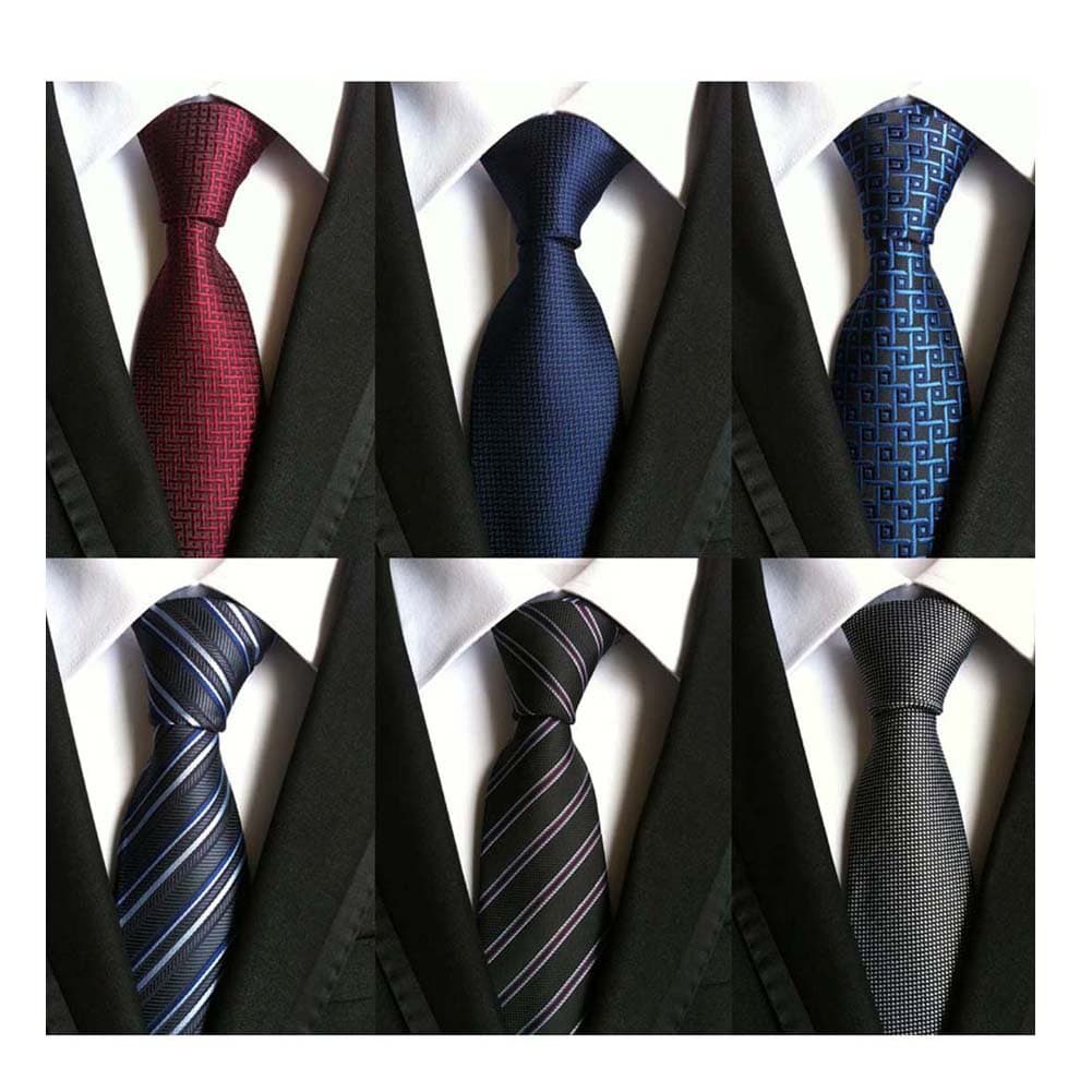 Lot 6 PCS Classic Men's Silk Tie Necktie Woven JACQUARD Neck Ties