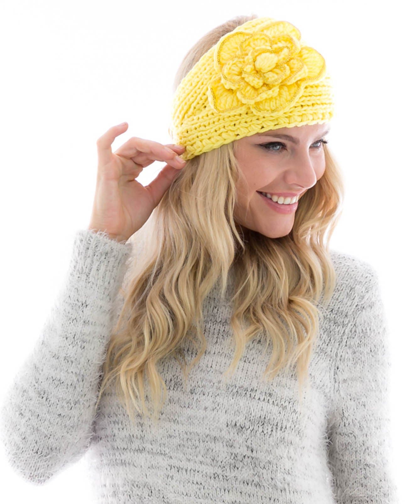 8829-25 NY Deal Knit Winter Headband Ear Warmer, Yellow