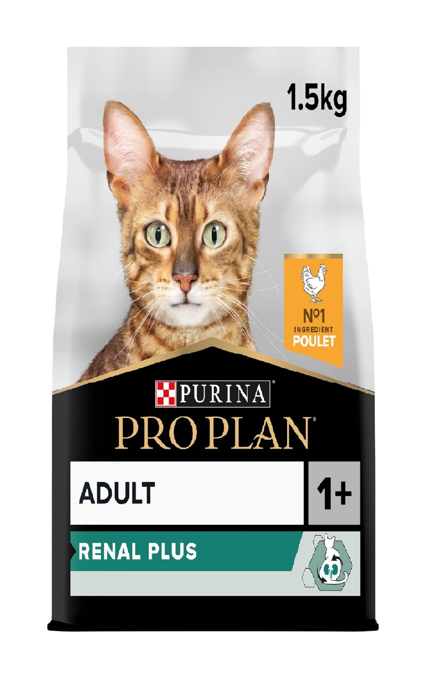 PURINA Pro Plan Adult Renal Plus Chicken Dry Cat Food - 1.5KG