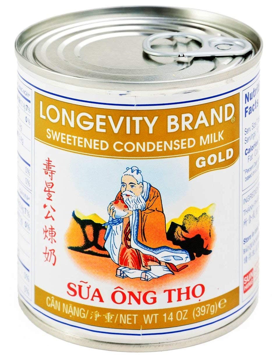 Longevity Sweetened Condensed Milk, Gold, 14 Oz. (Pack of 2)