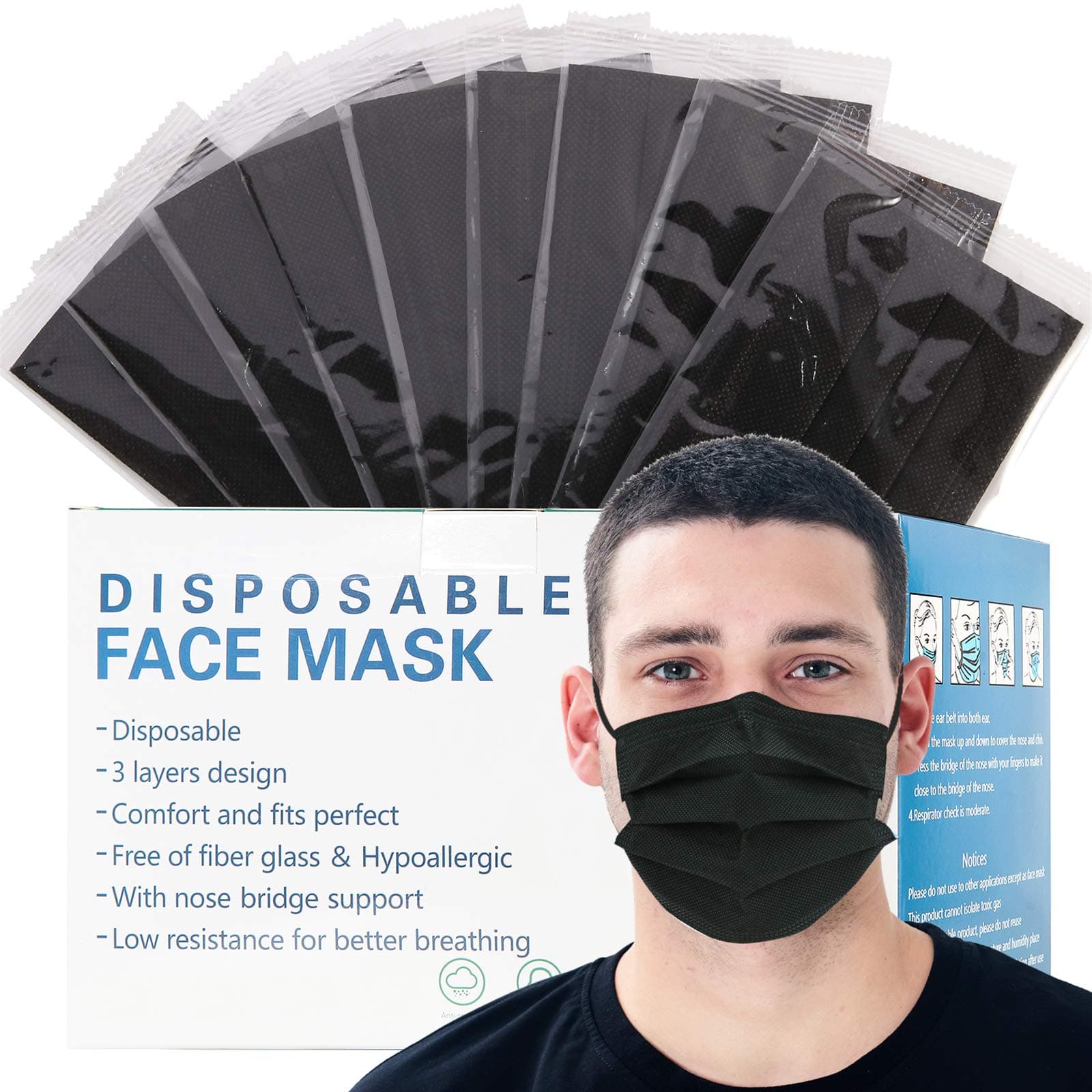 Individually Wrapped Adult masks 50Pcs