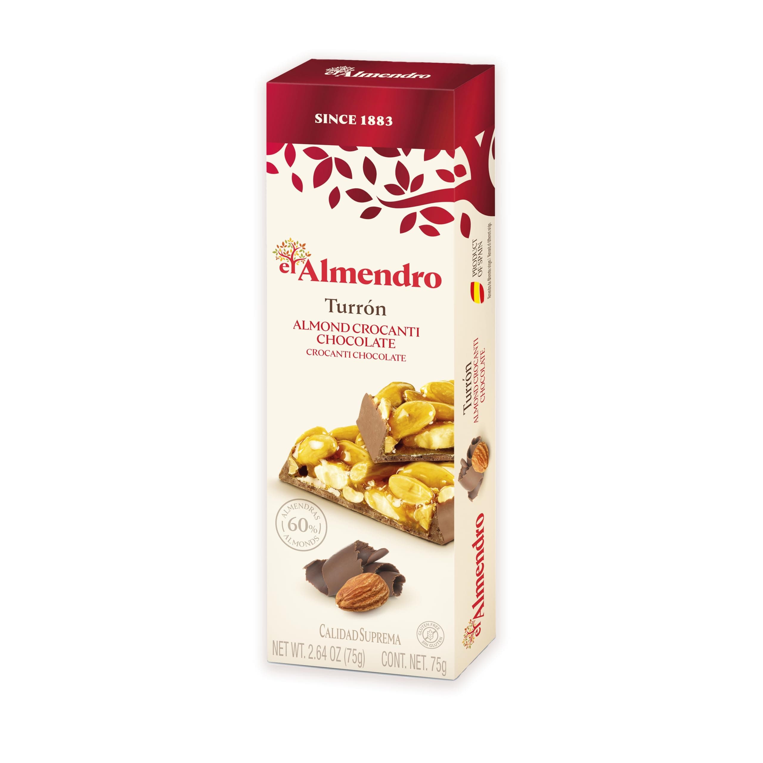 Almond Crocanti Nougat Chocolate Bar 75 g