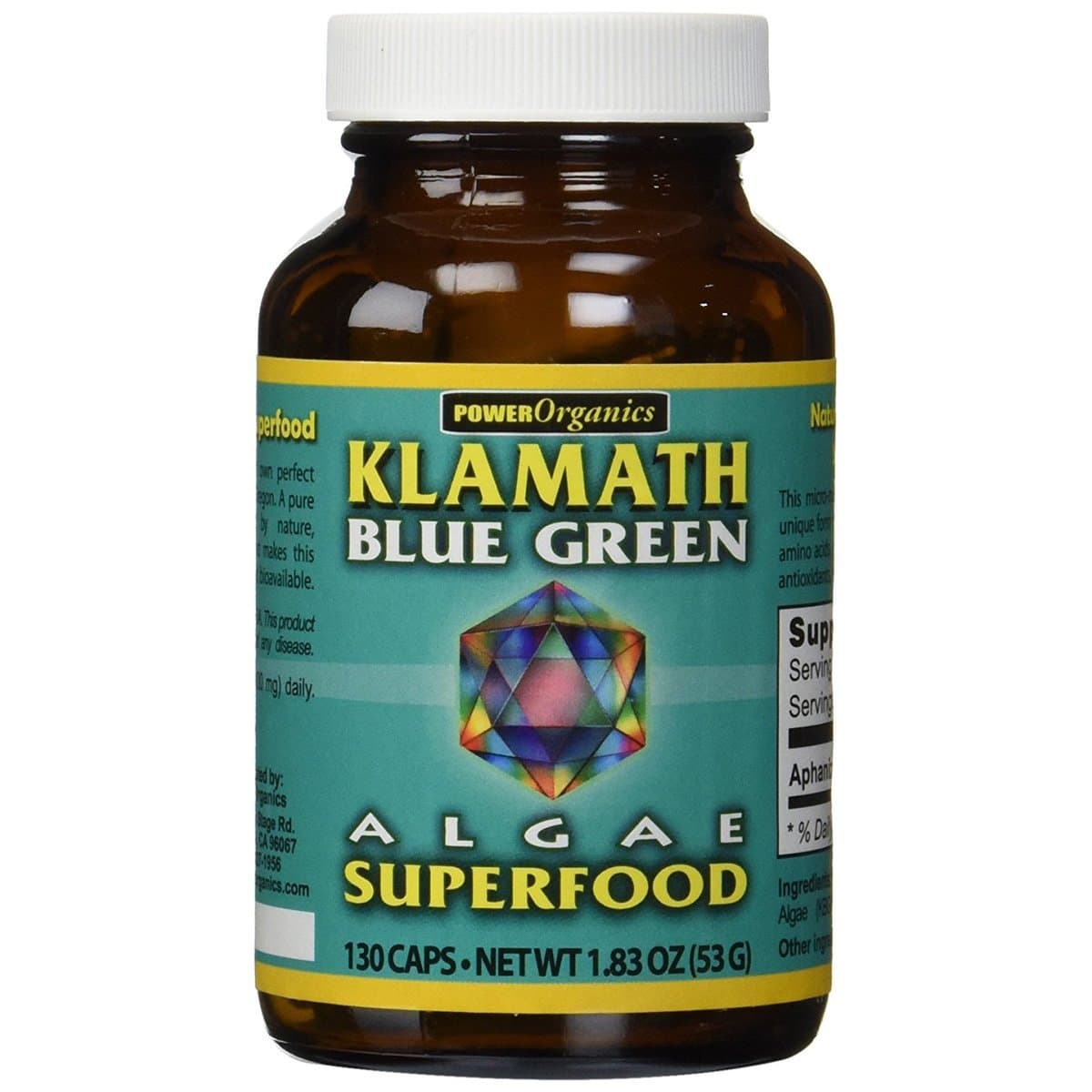 Klamath Blue Green Algae 130 VegCaps by Power Organics