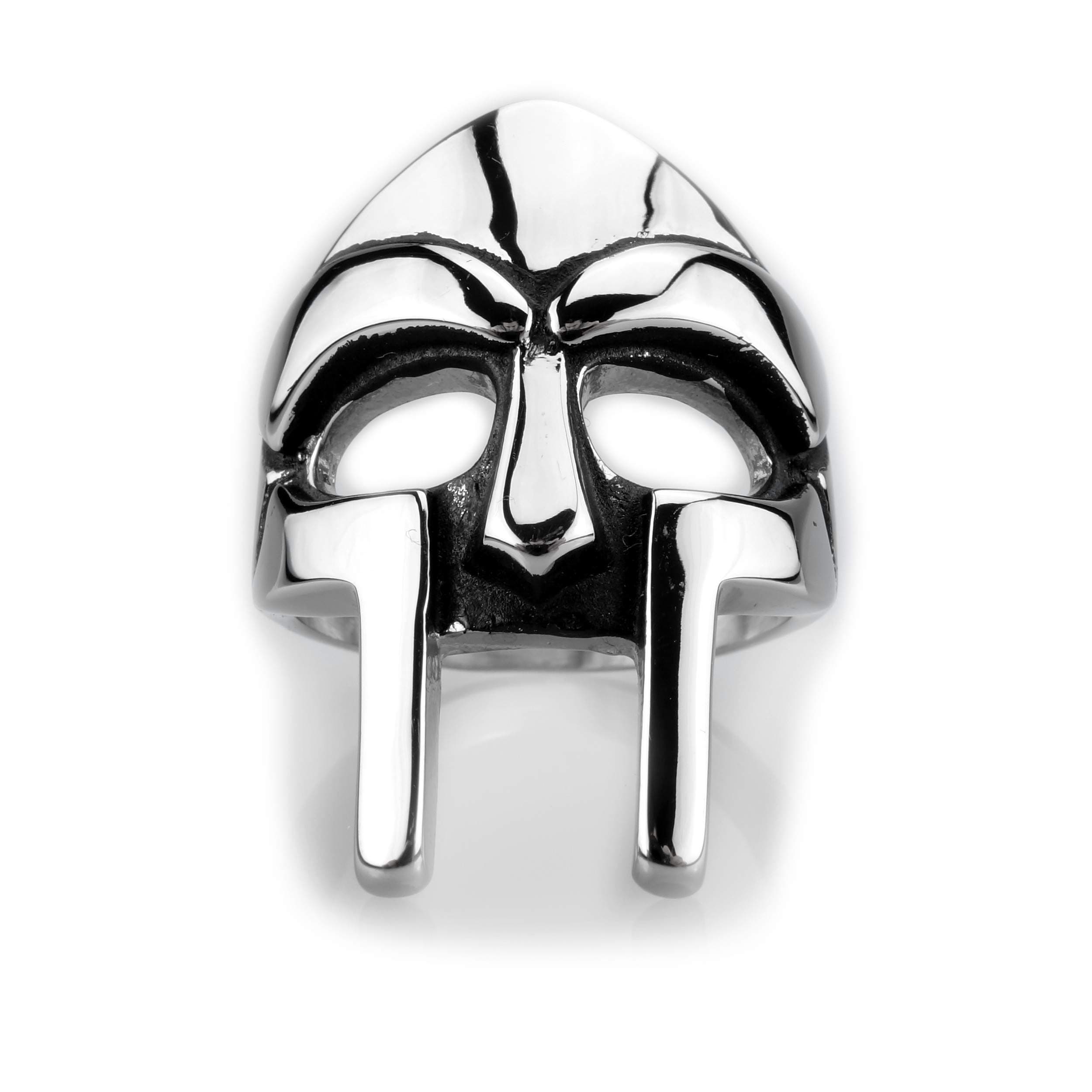 Spartan Helmet Ring Stainless Steel Silver