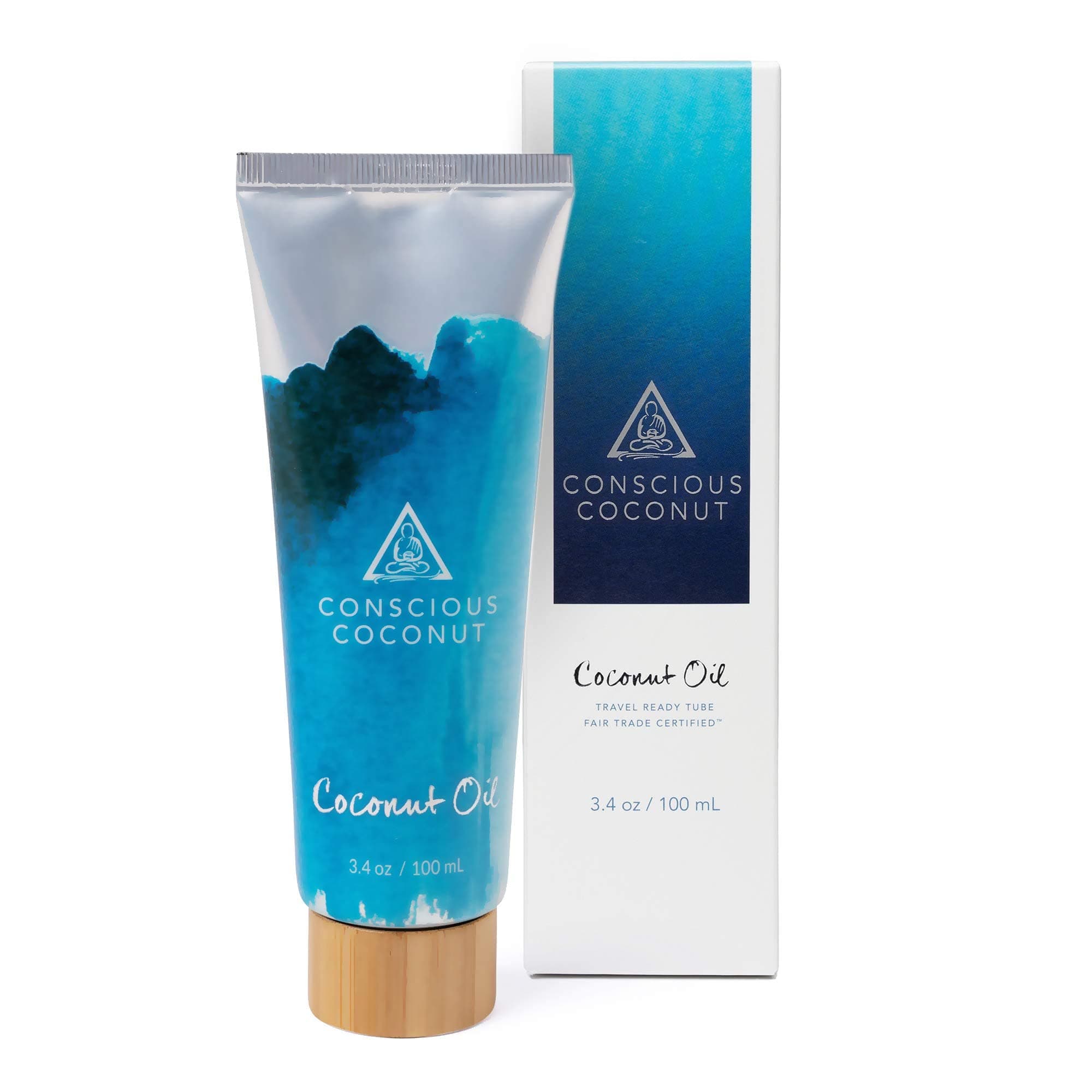 Conscious Coconut Travel-Ready Coconut Oil Tube (3.4 oz) – Organic, Fair Trade, Raw & Centrifuged | TSA-Approved Multipurpose Skin Care