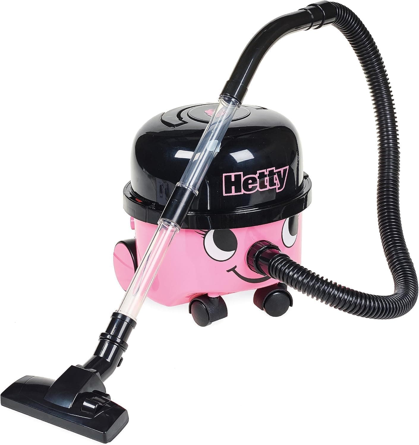 Henry & Hetty Toys - Hetty Vacuum Cleaner - Pink Vacuum Cleaner Toy with Real Function & Nozzle Accessories - Kids Cleaning Set - For Children Aged 3+