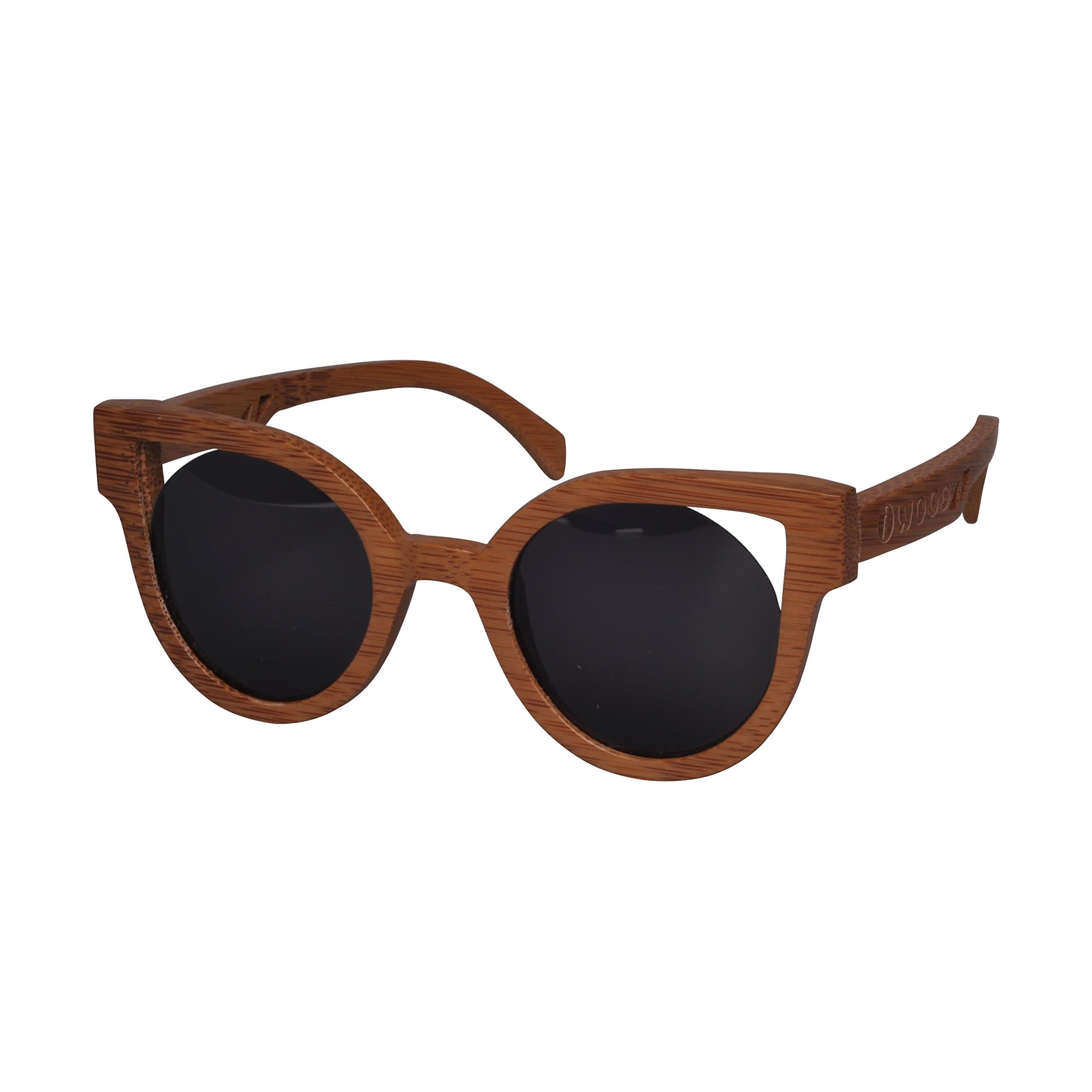 Iwood Handmade Carbon Bamboo Polarized Grey Lens Wooden Sunglasses