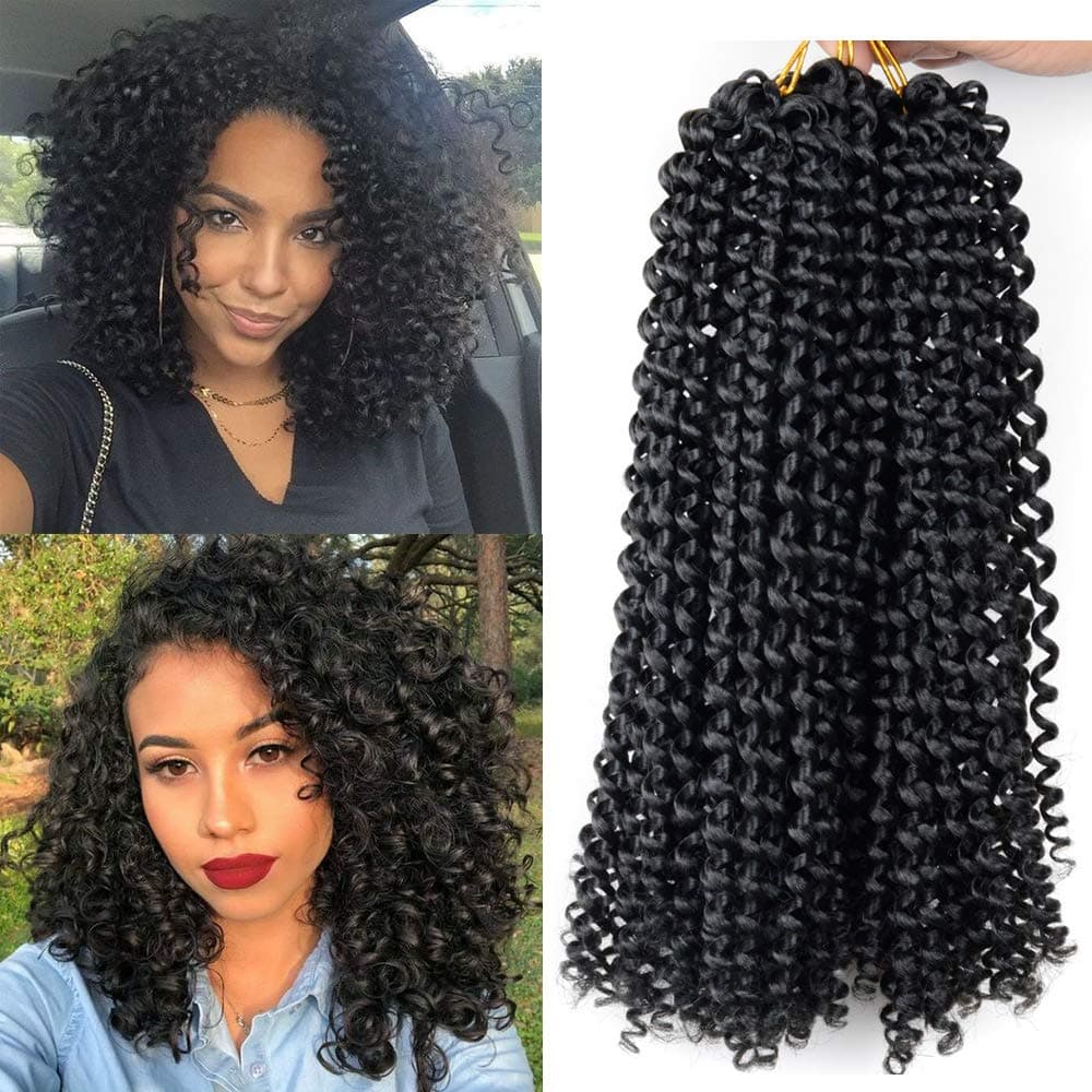 10 Inch Bohemian Hair Curly 6Pcs/Pack Kanekalon Synthetic Short Afro Kinky Curly Crochet Hair Braiding 12Strands/Pc