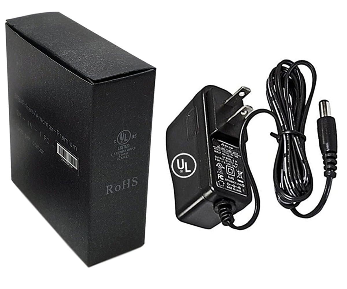 Wall Adapter Power Supply - 12VDC 1A, 5.5mm - 2.1mm Plug UL Listed