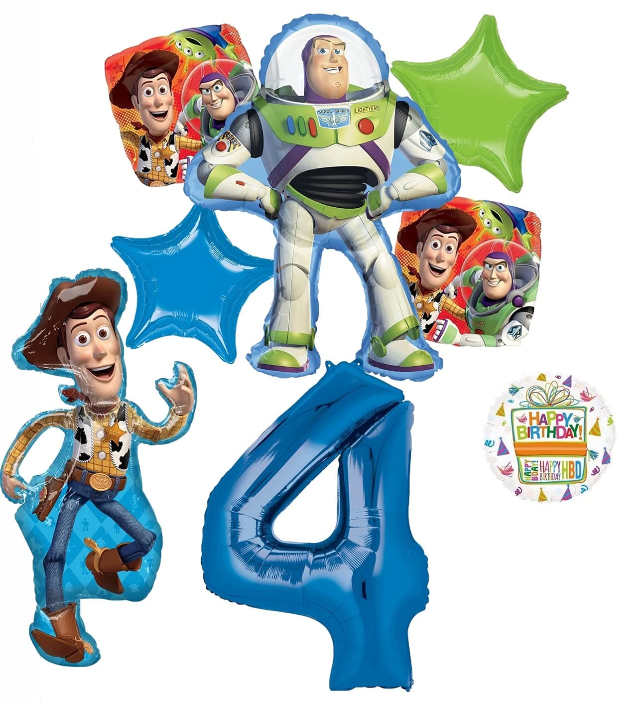 Woody Buzz Party Supplies Lightyear and Friends 4th Birthday Balloon Bouquet Decorations