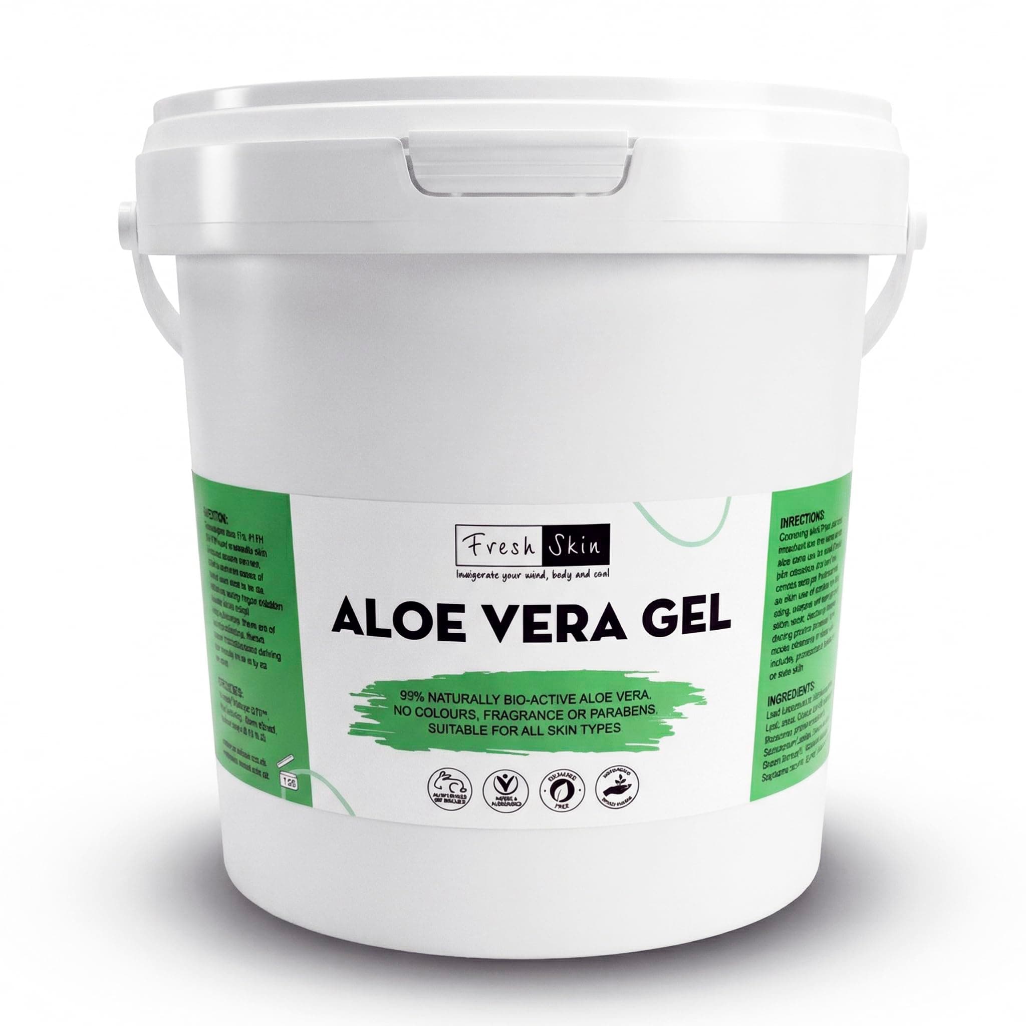 1KG Aloe Vera Gel - 99% Naturally Bio-Active Aloe Vera - Cooling, Soothing & Moisturising for All Skin Types - Non-Sticky Fast Absorbing Formula Cruelty-Free & Vegan (1000g)